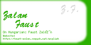 zalan faust business card
